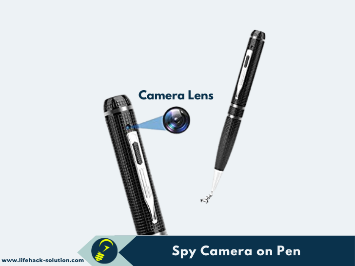 Hidden spy camera on pen