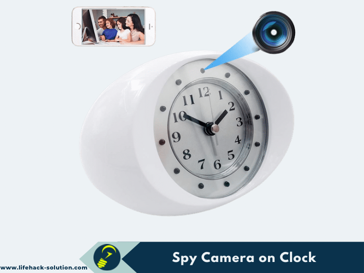 spy hidden camera on clock