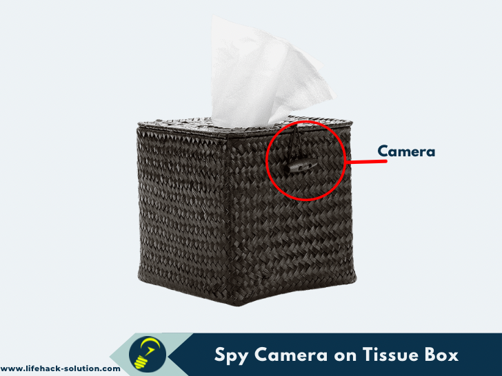spy hidden camera on tissue box
