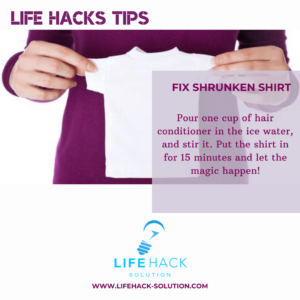 How to Fix shrunken shirt