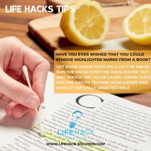 Life Hack to remove highlighter marks