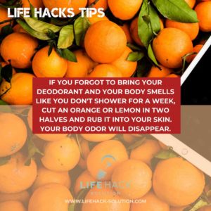 Life Hack to get rid of body odor