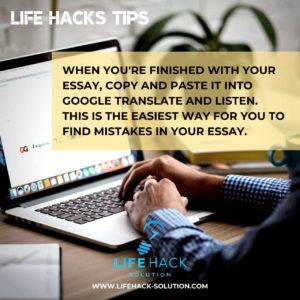 Life Hack for essay