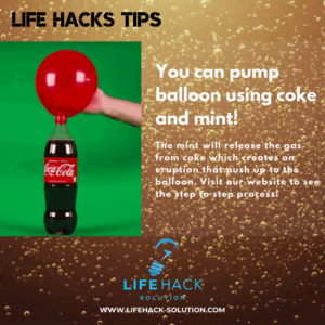 Pump Balloon using coke and mint