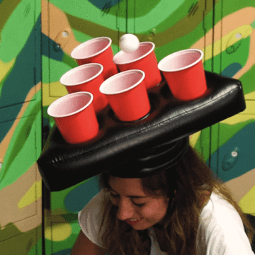 Best house party gadget - beer pong hat