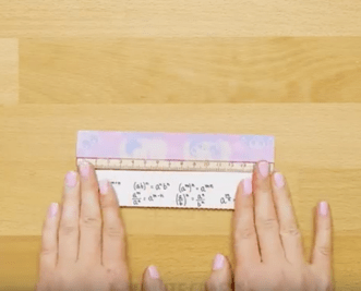 how to hide paper using ruler