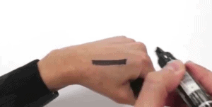 Remove permanent marker from skin