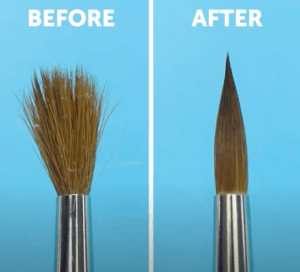 Soften the paint brush after usage