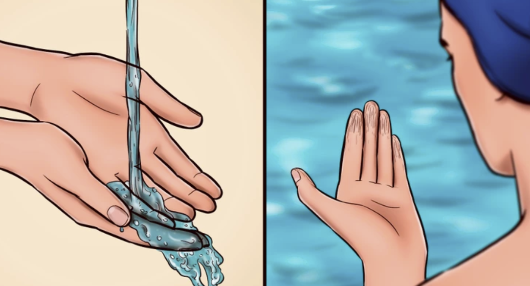 why do your fingers get wrinkly in water