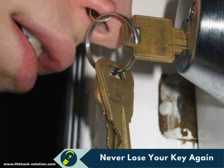 funny life hack to never lose key