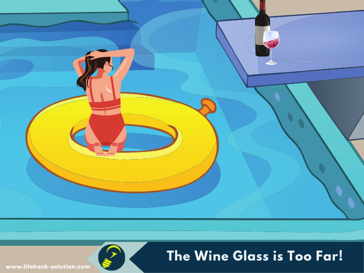 Floating glass wine