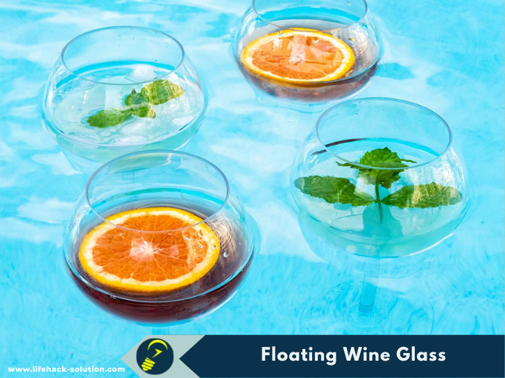 Floating wine glass