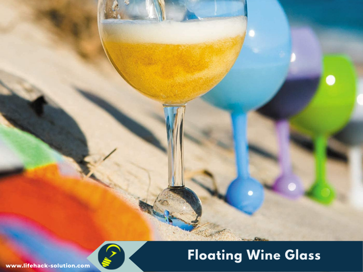 wine glass that can stick on sand