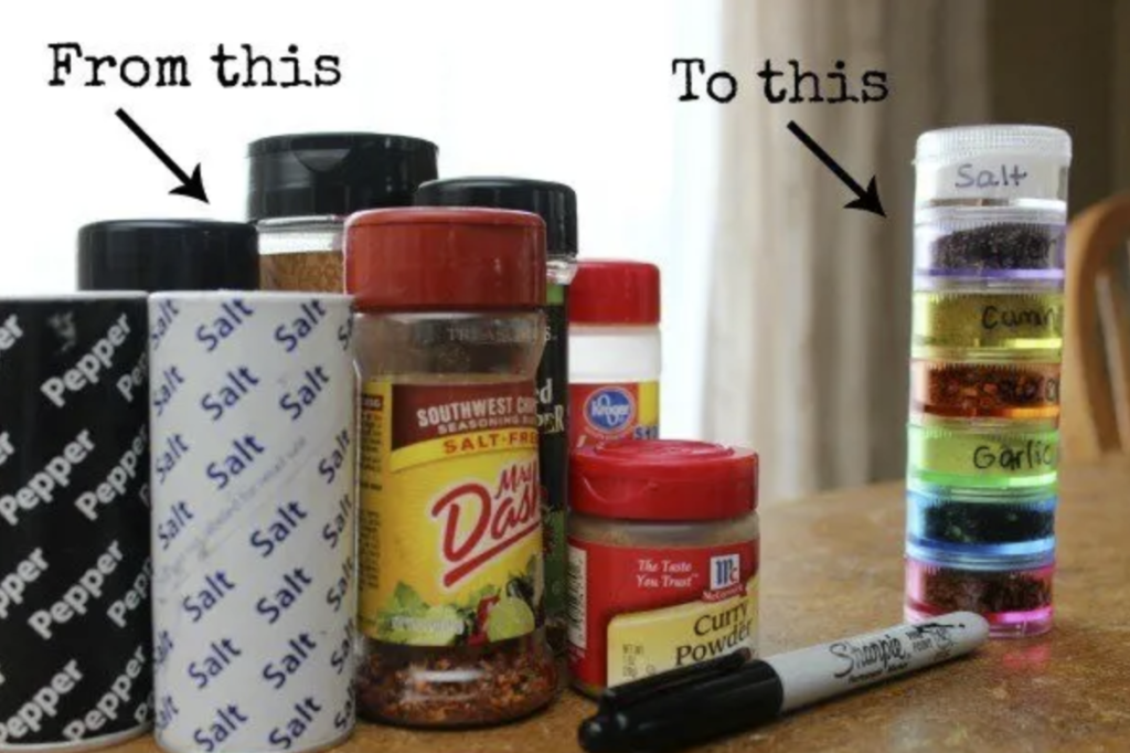 camping life hacks spice storing