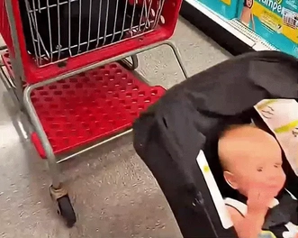 Life Hack for Shopping With a Baby Stroller