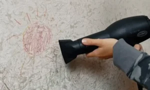 Remove Crayon Marks Easily With Hairdryer