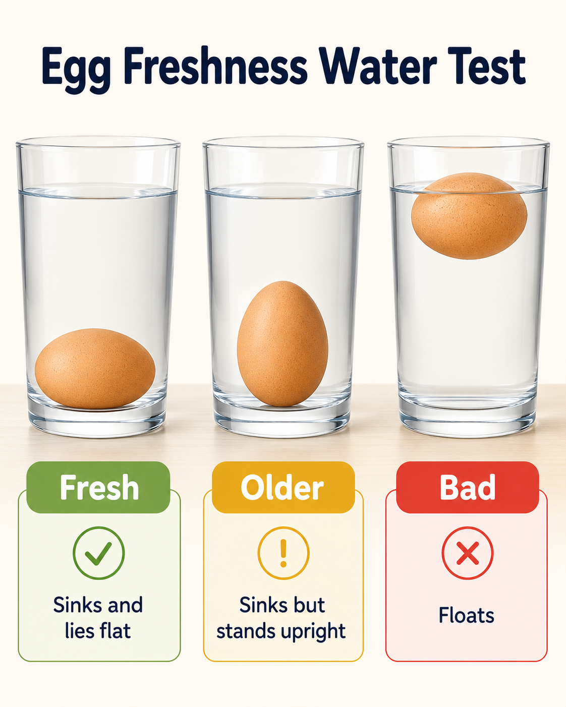 life hack to check egg freshness